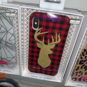 New Simply Southern iPhone XSMAX Buffalo Plaid Deer Case Buck XS MAX